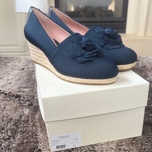 New Taryn Rose navy wedge shoes
